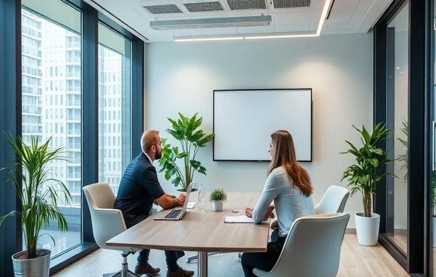 Executive coaching session modern office